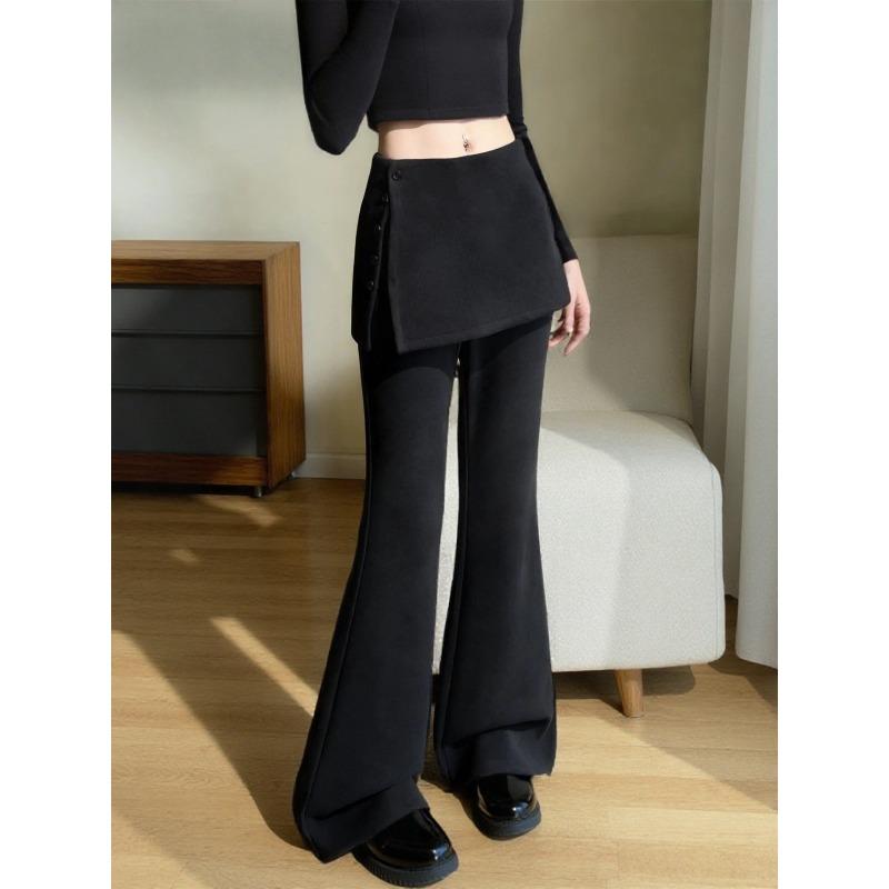 Elastic fart curtain culottes slightly pulled suit pants women s spring new high-waisted fake two-piece button-integrated drape casual pants S чёрный
Elastic fart curtain culottes slightly pulled suit pants women s spring new high-waisted fake two-piece button-integrated drape casual pants S чёрный