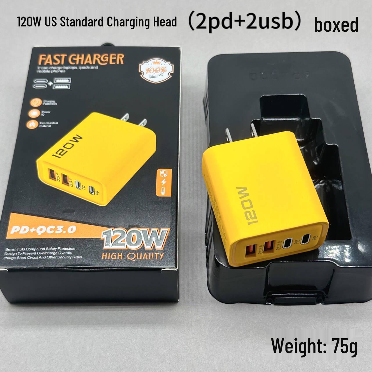 PD120W Багатопортовий Швидкий Зарядний Пристрій Подвійний Type-C та USB - Стандарт ЄС/США Single Head Boxed Bulk (50 pcs)
PD120W Багатопортовий Швидкий Зарядний Пристрій Подвійний Type-C та USB - Стандарт ЄС/США Single Head Boxed Bulk (50 pcs)