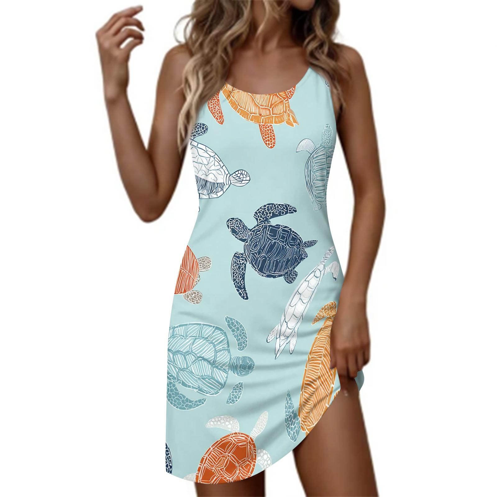 Women’s Sleeveless Mini Dress Tropical Leaf Print Lightweight Casual Summer Sundress for Beach Holiday Relaxed Fit XL небо синє кольору
Women’s Sleeveless Mini Dress Tropical Leaf Print Lightweight Casual Summer Sundress for Beach Holiday Relaxed Fit XL небо синє кольору