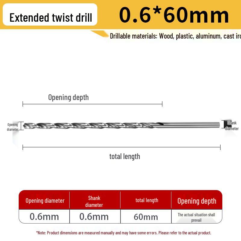 8mm Long Shank Twist Drill Bit, High Hardness, High-Speed Steel for Woodworking, Compatible with 10mm Electric Drills.
8mm Long Shank Twist Drill Bit, High Hardness, High-Speed Steel for Woodworking, Compatible with 10mm Electric Drills.