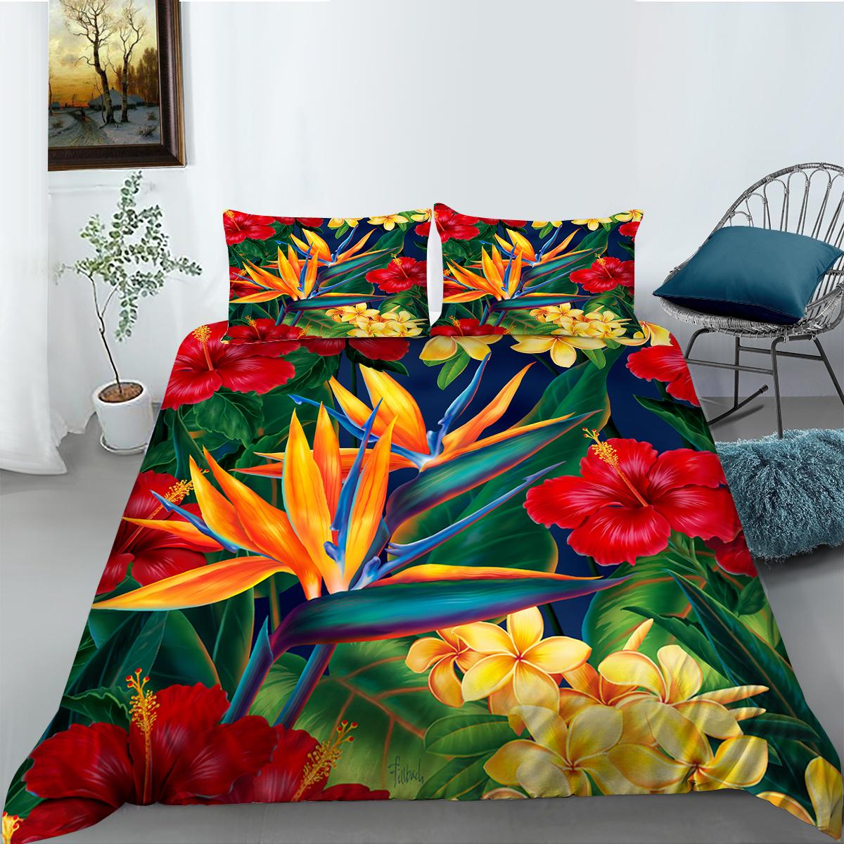 Комплект постельного белья серии 3D Flower с цветочным узором, пододеяльник, наволочка, 2 или 3 шт., ткань из микрофибры, мягкое и удобное украшение для дома Baby 100x135cm