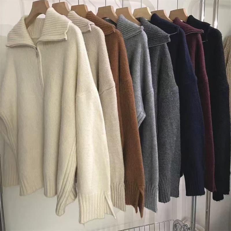 Design sense half zipper lapel neck pullover knitted sweater top stacked wear autumn and winter new loose casual sweater women One size бордовий
Design sense half zipper lapel neck pullover knitted sweater top stacked wear autumn and winter new loose casual sweater women One size бордовий