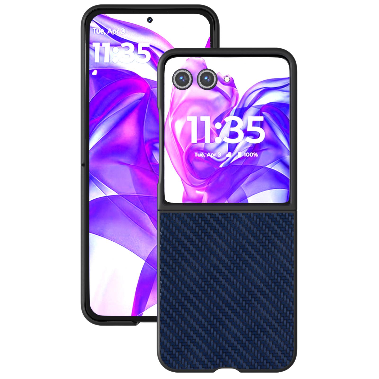 ABEEL For Motorola Razr 50 Ultra 5G Phone Case Carbon Fiber Texture PU+PC Cover Blue
ABEEL For Motorola Razr 50 Ultra 5G Phone Case Carbon Fiber Texture PU+PC Cover Blue