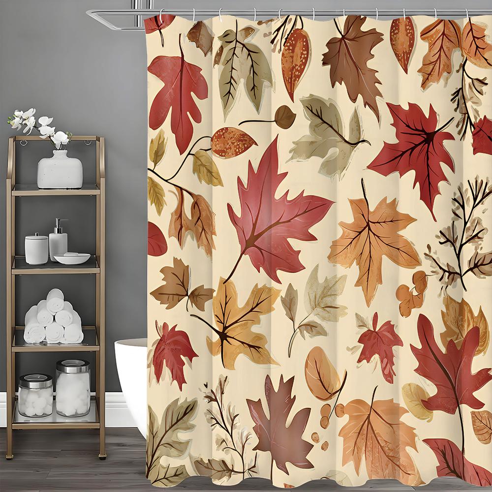 Осенняя занавеска для душа с кленовыми листьями, Декоративная занавеска для душа для ванной комнаты, Водонепроницаемая занавеска для душа с крючками 90*180cm
Осенняя занавеска для душа с кленовыми листьями, Декоративная занавеска для душа для ванной комнаты, Водонепроницаемая занавеска для душа с крючками 90*180cm