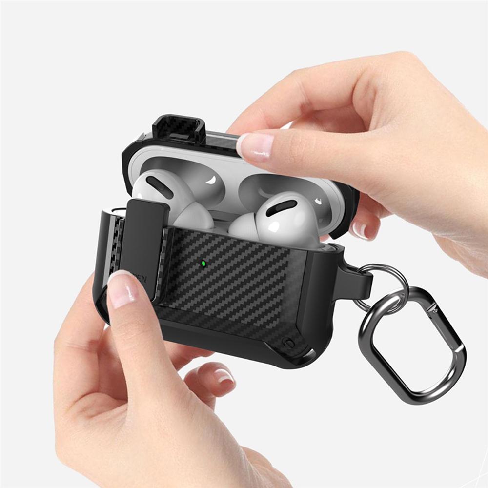 For AirPods Pro 2 Carbon Fiber Texture Shockproof Case TPU+PC Protective Cover with Buckle Green
For AirPods Pro 2 Carbon Fiber Texture Shockproof Case TPU+PC Protective Cover with Buckle Green