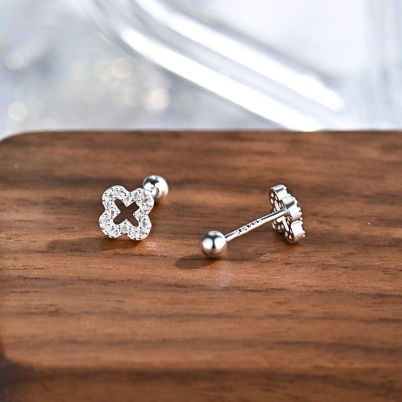 999 Sterling Silver Stud Earrings for Women Trendy Clover Earrings 2025 New Arrival Best Selling Fancy Accessible Luxury Design Fashion Earrings Four-leaf clover screw stud earrings
999 Sterling Silver Stud Earrings for Women Trendy Clover Earrings 2025 New Arrival Best Selling Fancy Accessible Luxury Design Fashion Earrings Four-leaf clover screw stud earrings