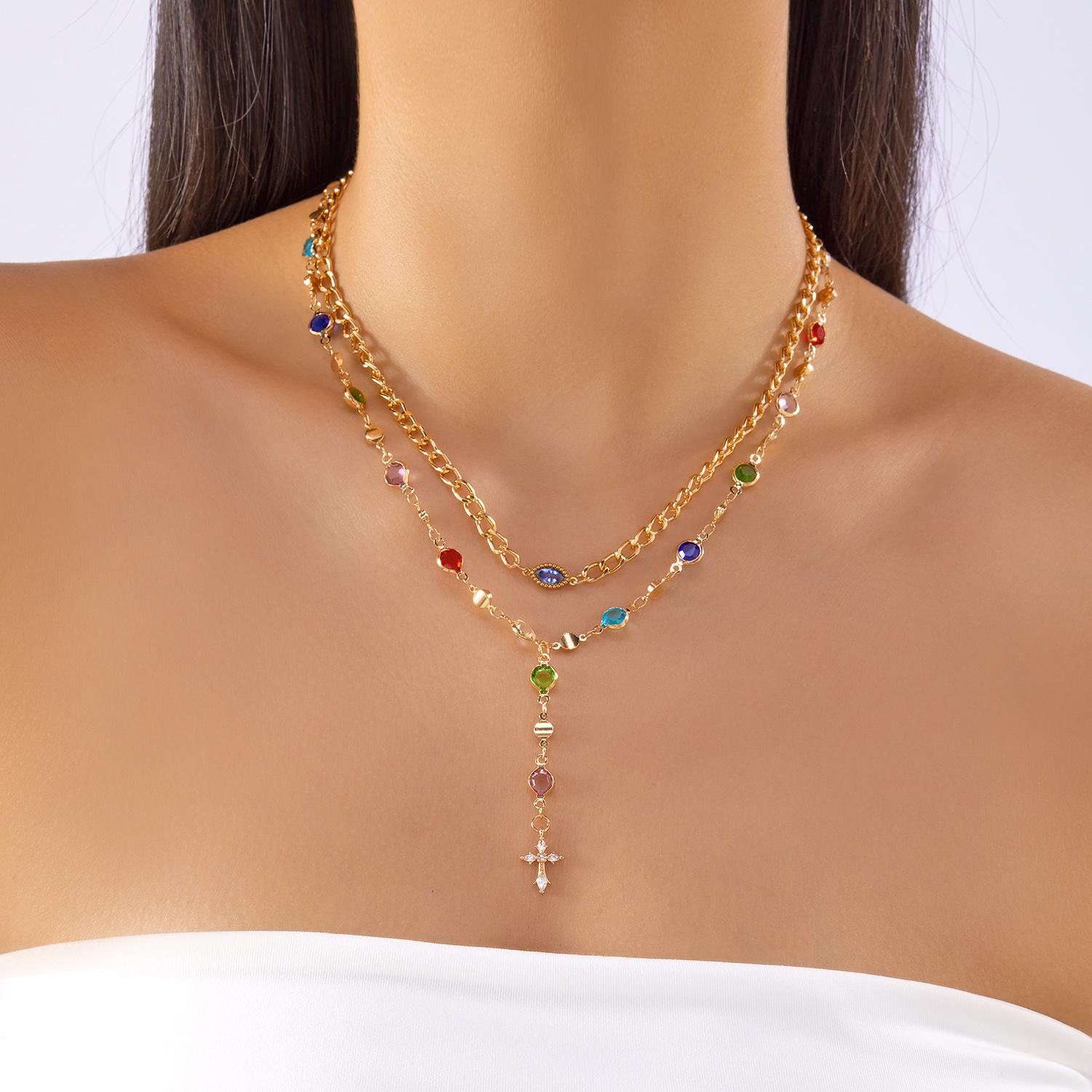 Vintage Zircon Cross Pendant Necklace for Women Gold Color Glass Long Y-Shaped Long Chain Choker Girls Party Neck Jewelry Gifts
Vintage Zircon Cross Pendant Necklace for Women Gold Color Glass Long Y-Shaped Long Chain Choker Girls Party Neck Jewelry Gifts