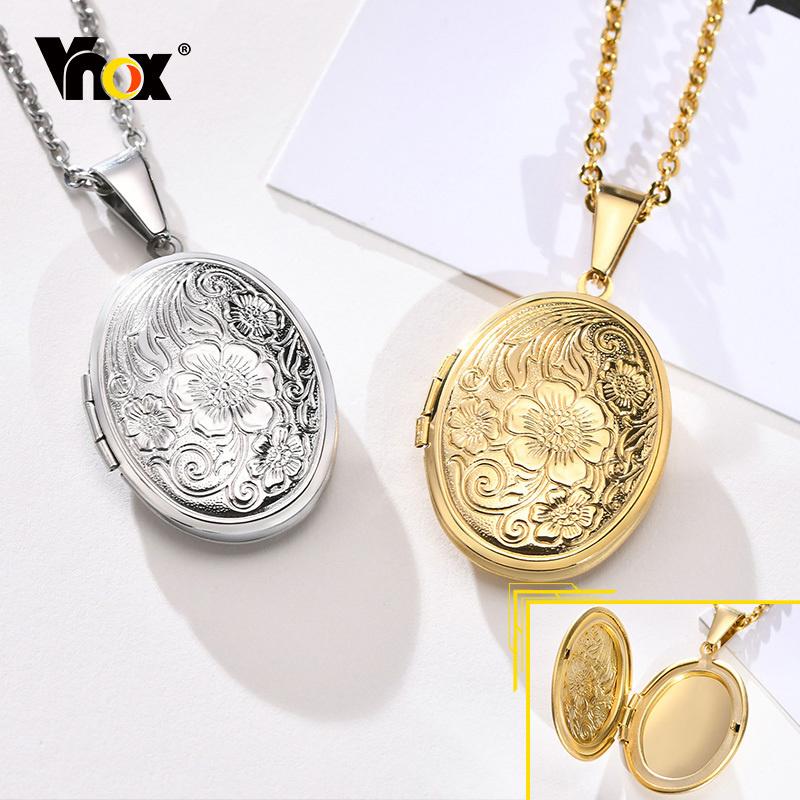 Vnox Monogram Floral Oval Heart Locket Pendant Necklaces for Women Men, Stainless Steel Photo Frame Promise Love Keepsake Collar CHINA
Vnox Monogram Floral Oval Heart Locket Pendant Necklaces for Women Men, Stainless Steel Photo Frame Promise Love Keepsake Collar CHINA
