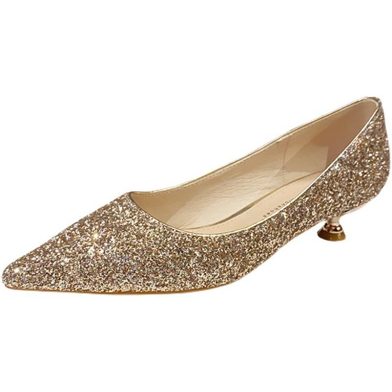 Champagne wedding shoes bridal shoes 2025 new silver crystal high heels stiletto bridesmaids low heels single shoes pointed 34
Champagne wedding shoes bridal shoes 2025 new silver crystal high heels stiletto bridesmaids low heels single shoes pointed 34