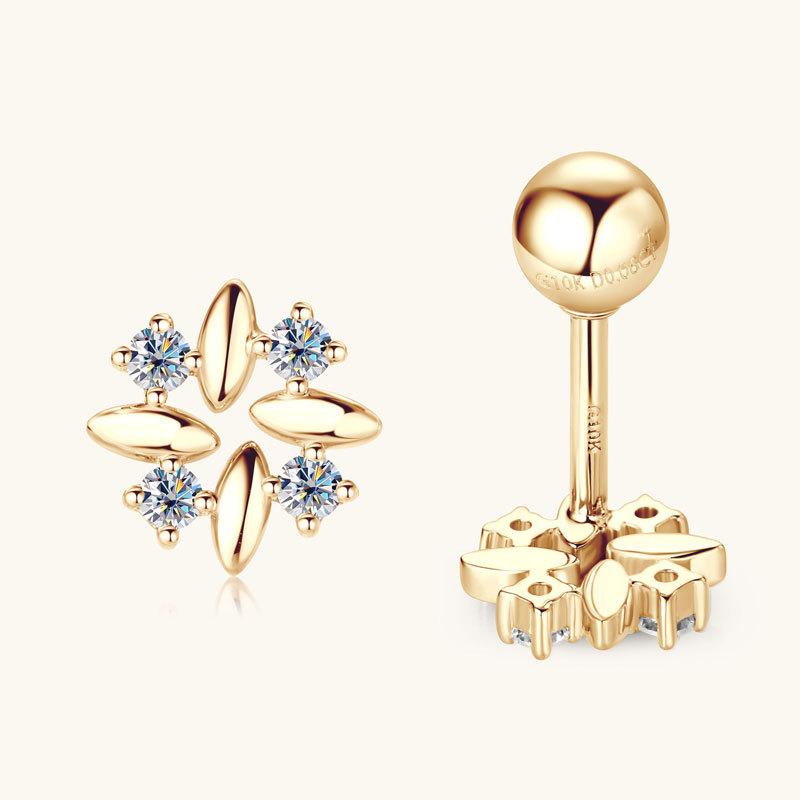 Silvere Glam Korean-style High-end 10k Gold Moissanite Stud Earrings, Female Influencer Instagram Style Ear Accessories, Four-leaf Clover Earrings 10K gold -0.06 carats+0.06 carats золотистий
Silvere Glam Korean-style High-end 10k Gold Moissanite Stud Earrings, Female Influencer Instagram Style Ear Accessories, Four-leaf Clover Earrings 10K gold -0.06 carats+0.06 carats золотистий