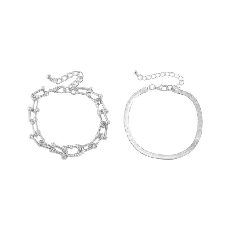 Multipurpose U Link Crystals Bracelet Set Adjustable Stacking Jewelry Gifts Fashion Accessory for Women Daily Use срібний
Multipurpose U Link Crystals Bracelet Set Adjustable Stacking Jewelry Gifts Fashion Accessory for Women Daily Use срібний