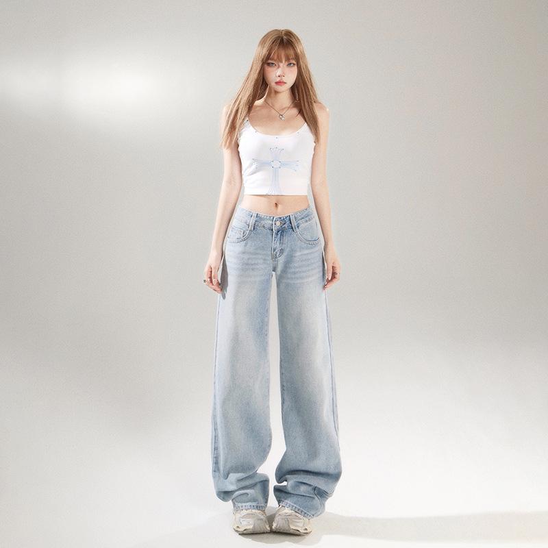 Женские ретро джинсы Muxin с низкой посадкой и широкими штанинами - Весенне-летние универсальные брюки прямого кроя Small
Женские ретро джинсы Muxin с низкой посадкой и широкими штанинами - Весенне-летние универсальные брюки прямого кроя Small