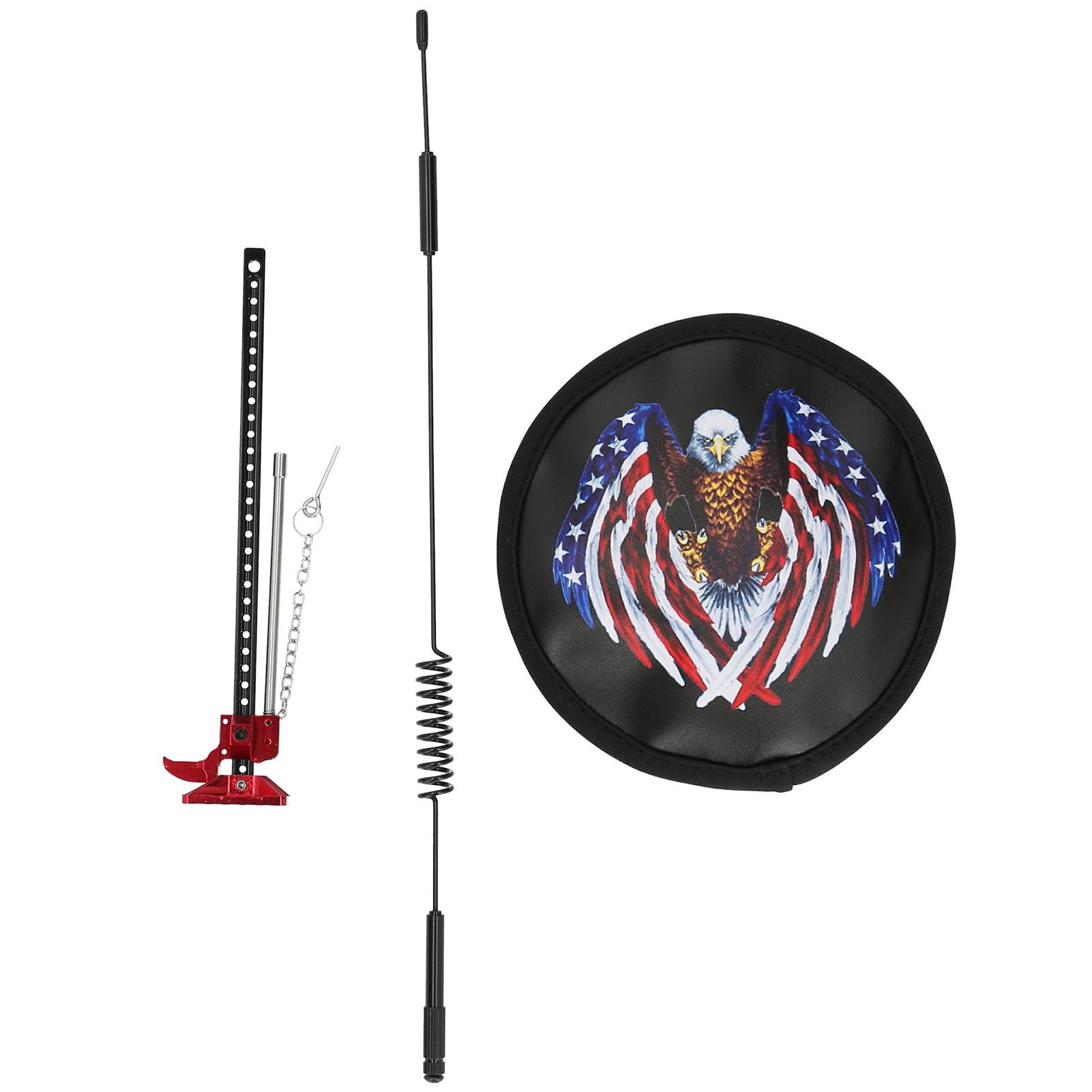 110 Metal Decorative Antenna Leather Spare Tyre Cover Crawler Lift Jack for RC Crawler
110 Metal Decorative Antenna Leather Spare Tyre Cover Crawler Lift Jack for RC Crawler