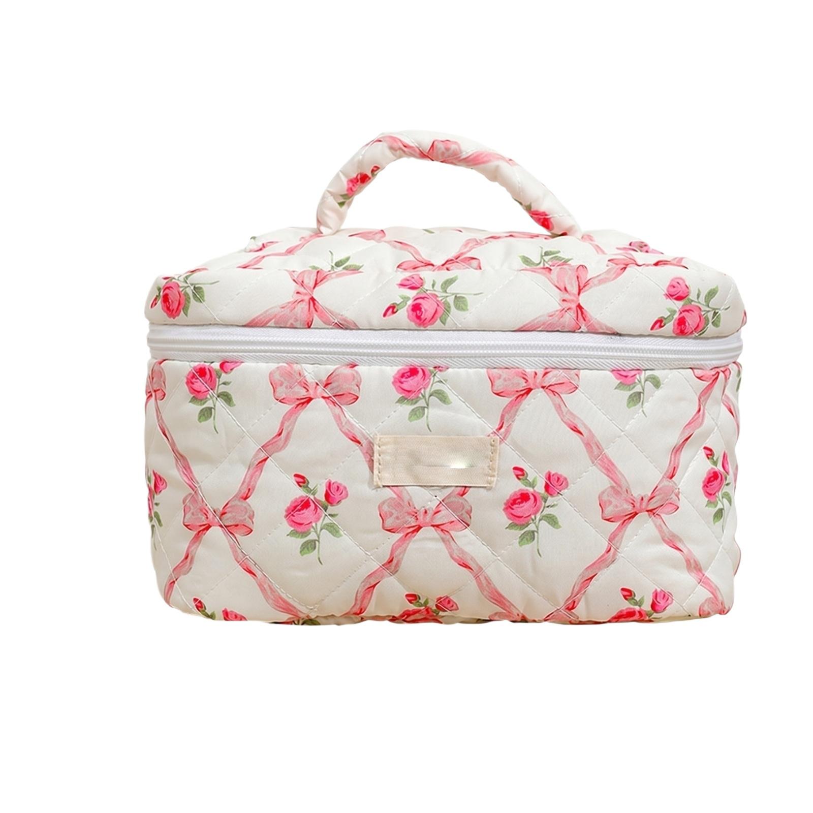 Portable Travel Cosmetic Bag with Handle Quilted Makeup Organizer Storage Pouch for Toiletries and Accessories Large Capacity one size розовый
Portable Travel Cosmetic Bag with Handle Quilted Makeup Organizer Storage Pouch for Toiletries and Accessories Large Capacity one size розовый