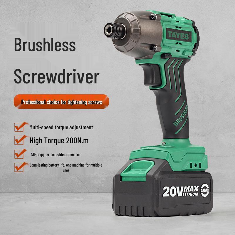 Taiyisi Cordless Brushless High Torque Screwdriver with Rechargeable Lithium Battery
Taiyisi Cordless Brushless High Torque Screwdriver with Rechargeable Lithium Battery