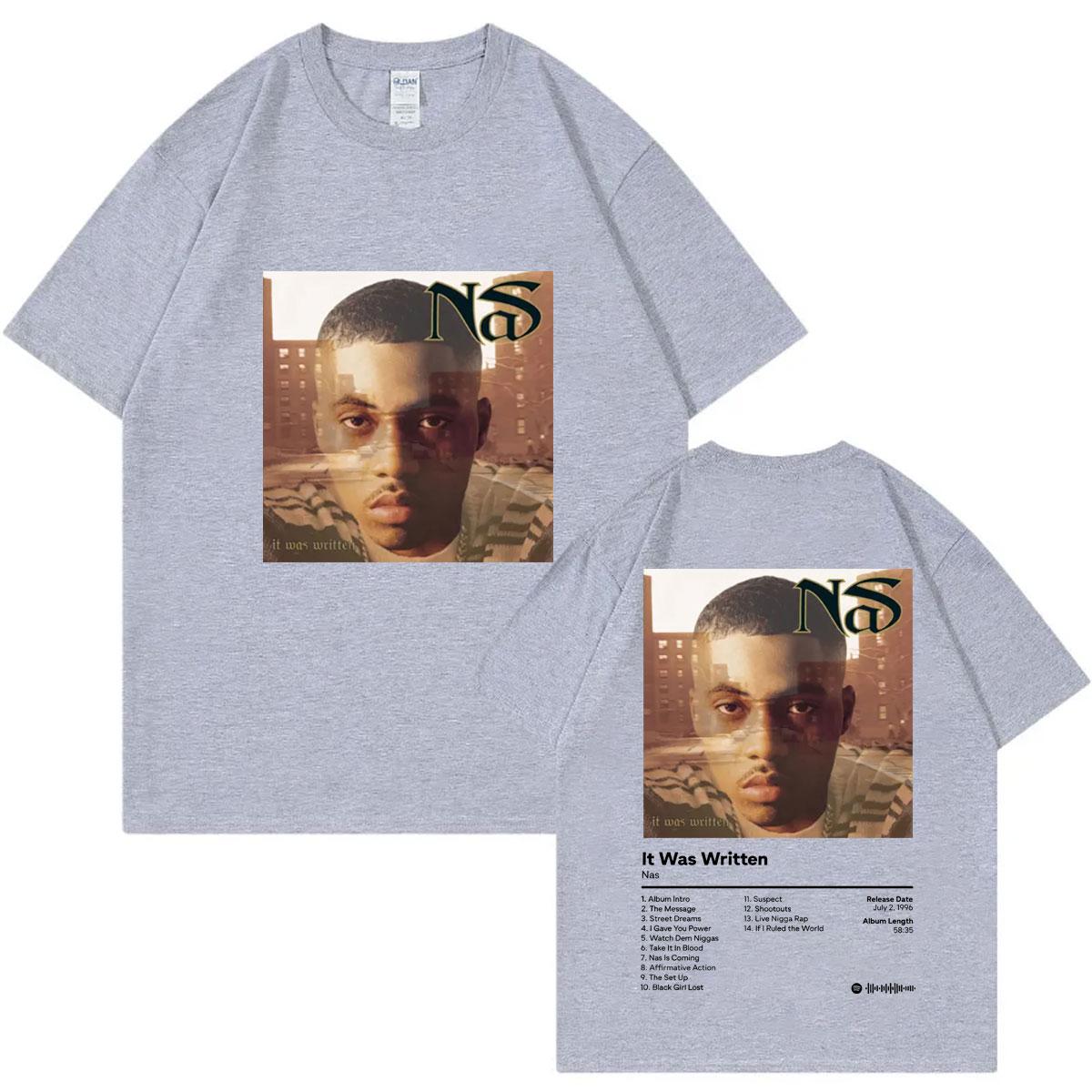 Rapper NAS Music Album Lt Was Written Cover Graphic T Shirts Men s Harajuku Hip Hop T-shirts Fashion Trend Rap T-shirt XXXL сірий колір
Rapper NAS Music Album Lt Was Written Cover Graphic T Shirts Men s Harajuku Hip Hop T-shirts Fashion Trend Rap T-shirt XXXL сірий колір
