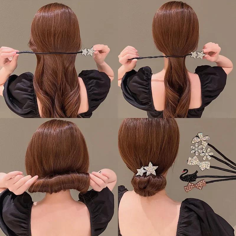 Rhinestone Star Hair Pin Flower Bud Head Bun Maker Bow Pearl Magic Bun Maker Lazy Hair Dish Artifact Women Hair Styling Braiders
Rhinestone Star Hair Pin Flower Bud Head Bun Maker Bow Pearl Magic Bun Maker Lazy Hair Dish Artifact Women Hair Styling Braiders