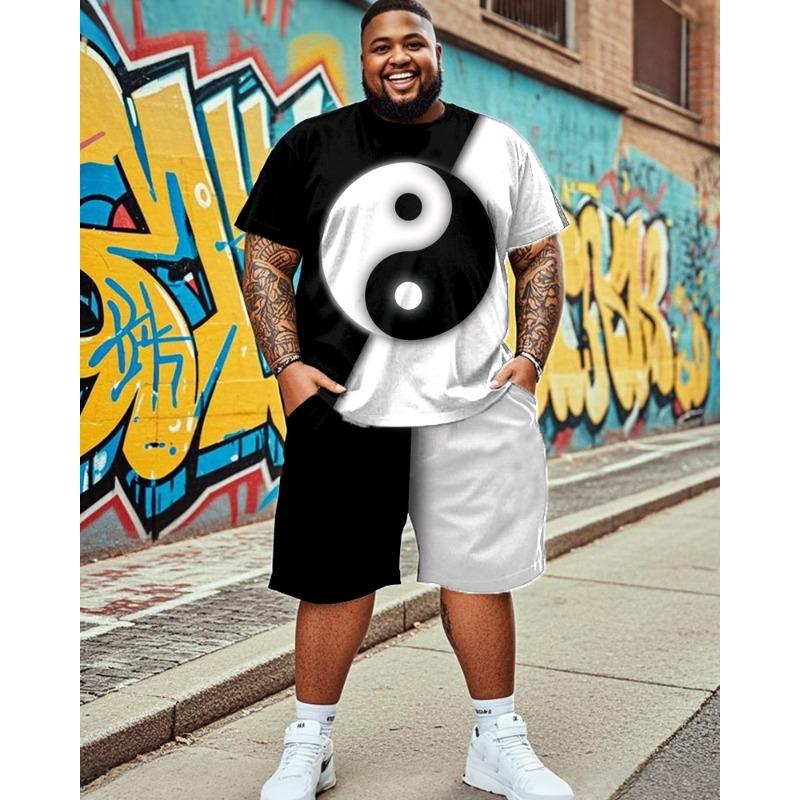 Plus Size Men s S-6XL Streetwear Outfit, Yin Yang Tropical Floral Japanese Wave 3D Print Short Sleeve T Shirt and Shorts 2Piece Set S
Plus Size Men s S-6XL Streetwear Outfit, Yin Yang Tropical Floral Japanese Wave 3D Print Short Sleeve T Shirt and Shorts 2Piece Set S