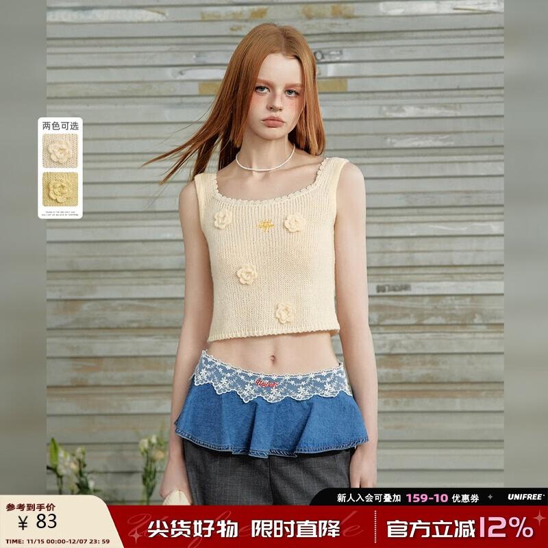 UNIFREE Women s 3D Floral Loose Knit Top L
UNIFREE Women s 3D Floral Loose Knit Top L