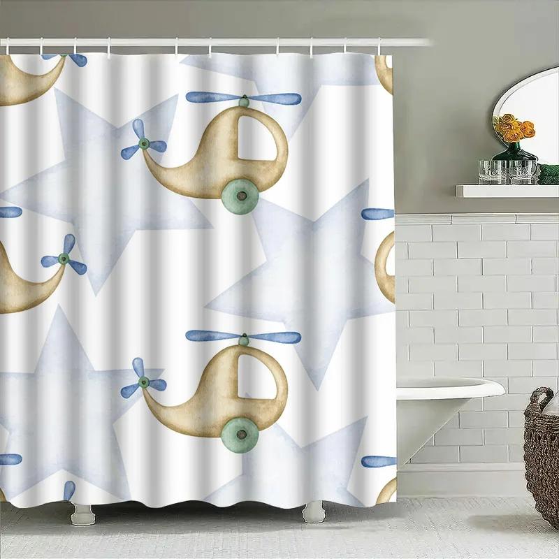Watercolor Helicopter Shower Curtain 3D Printed Modern Bathroom Decor For Kids Blue And Green Star Pattern Rectangular Shape Eas W60H190(CM)-1 Pcs
Watercolor Helicopter Shower Curtain 3D Printed Modern Bathroom Decor For Kids Blue And Green Star Pattern Rectangular Shape Eas W60H190(CM)-1 Pcs