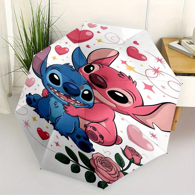 Stitch,Love Automatic Folding Umbrella - Simple 8-Rib Design, Bright Cartoon Pattern, Durable Iron Frame, Suitable For Travel, Outdoor, Beac
Stitch,Love Automatic Folding Umbrella - Simple 8-Rib Design, Bright Cartoon Pattern, Durable Iron Frame, Suitable For Travel, Outdoor, Beac