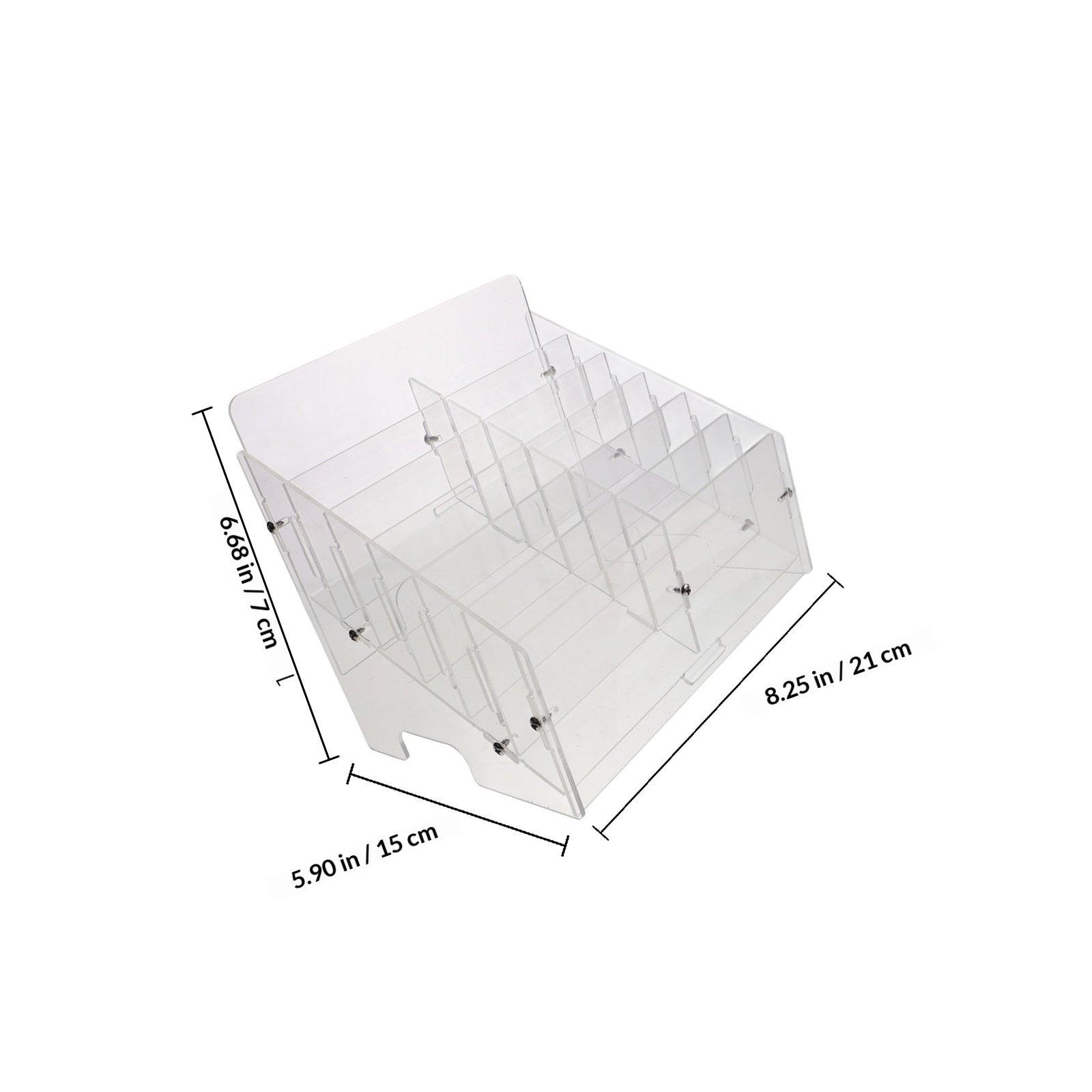 Multi-Compartment Phone Storage Box Acrylic Organizer Compact Design Office Meeting Room Business Card Holder Clear Acrylic
Multi-Compartment Phone Storage Box Acrylic Organizer Compact Design Office Meeting Room Business Card Holder Clear Acrylic