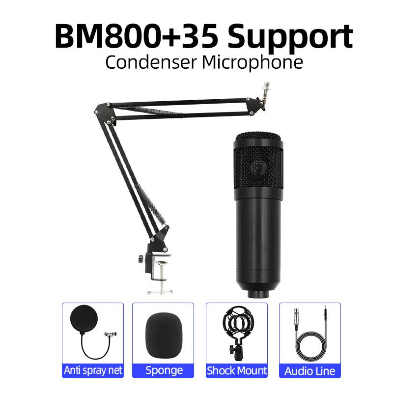 Комплект конденсаторного микрофона BM800: Звуковая карта для прямых трансляций и записи на компьютер
Комплект конденсаторного микрофона BM800: Звуковая карта для прямых трансляций и записи на компьютер