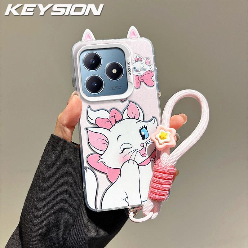 KEYSION Милый мультяшный чехол с ушками для Realme C63 C61 со шнурком Мягкий силикон+ПК Ударопрочный чехол для телефона для OPPO Realme C61 C63 for Realme C61
KEYSION Милый мультяшный чехол с ушками для Realme C63 C61 со шнурком Мягкий силикон+ПК Ударопрочный чехол для телефона для OPPO Realme C61 C63 for Realme C61
