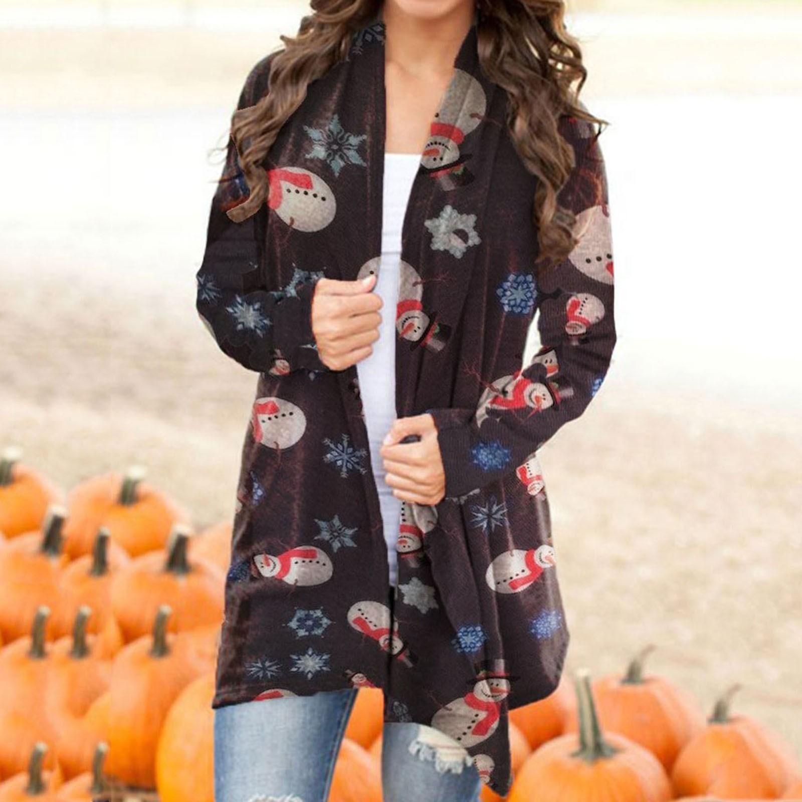 Женский Рождественский Снеговик с открытым передом и длинными рукавами, свободный кардиган со струящимся подолом XXL чёрный
Женский Рождественский Снеговик с открытым передом и длинными рукавами, свободный кардиган со струящимся подолом XXL чёрный