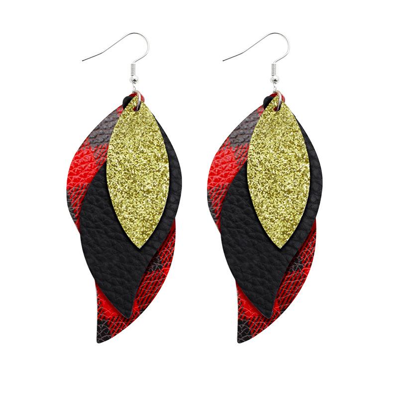 European & American S-shaped Leaf Multi-layer PU Dangle Earrings - Korean Style Women s Jewelry
European & American S-shaped Leaf Multi-layer PU Dangle Earrings - Korean Style Women s Jewelry