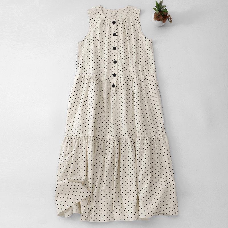 Весна и лето 2025 новое платье в горошек с круглым вырезом без рукавов женское свободное ленивый ветер полуоткрытый жилет длинная юбка M
Весна и лето 2025 новое платье в горошек с круглым вырезом без рукавов женское свободное ленивый ветер полуоткрытый жилет длинная юбка M