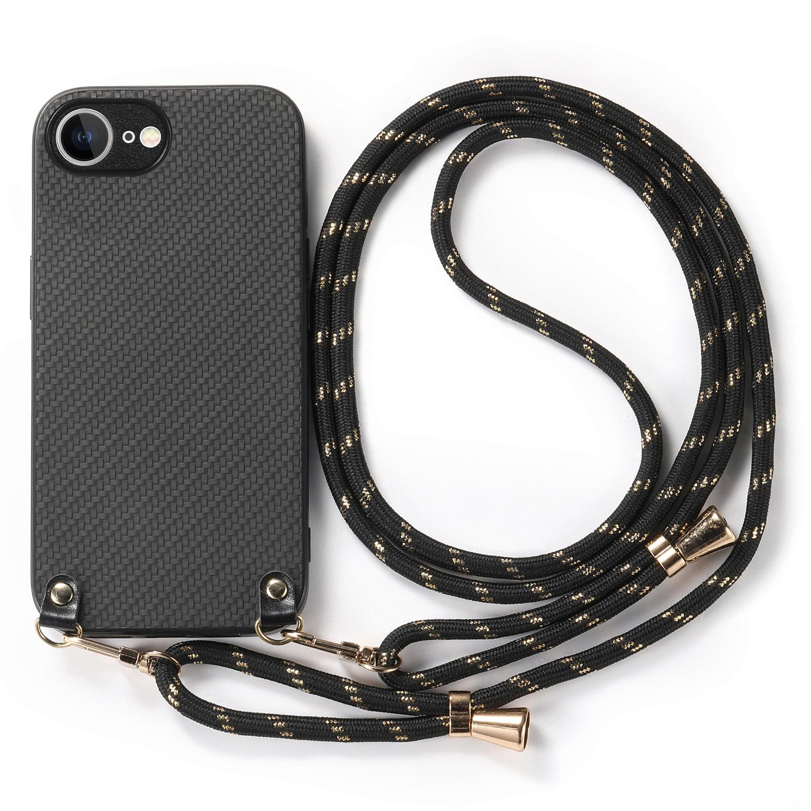 For iPhone 16e Case Carbon Fiber Texture PU+PC+TPU Anti Drop Phone Cover with Crossbody Lanyard Brown
For iPhone 16e Case Carbon Fiber Texture PU+PC+TPU Anti Drop Phone Cover with Crossbody Lanyard Brown