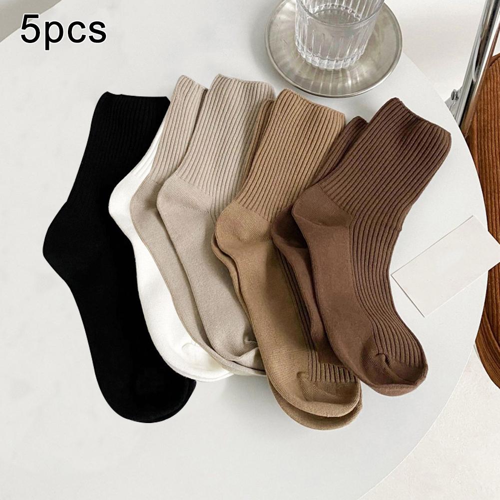 5 Pairs Lot Women Socks Cotton Retro Crew Tube Solid Color Winter Fashion Hajuruku Black White Set Quality Loose Korea Long Cute
5 Pairs Lot Women Socks Cotton Retro Crew Tube Solid Color Winter Fashion Hajuruku Black White Set Quality Loose Korea Long Cute