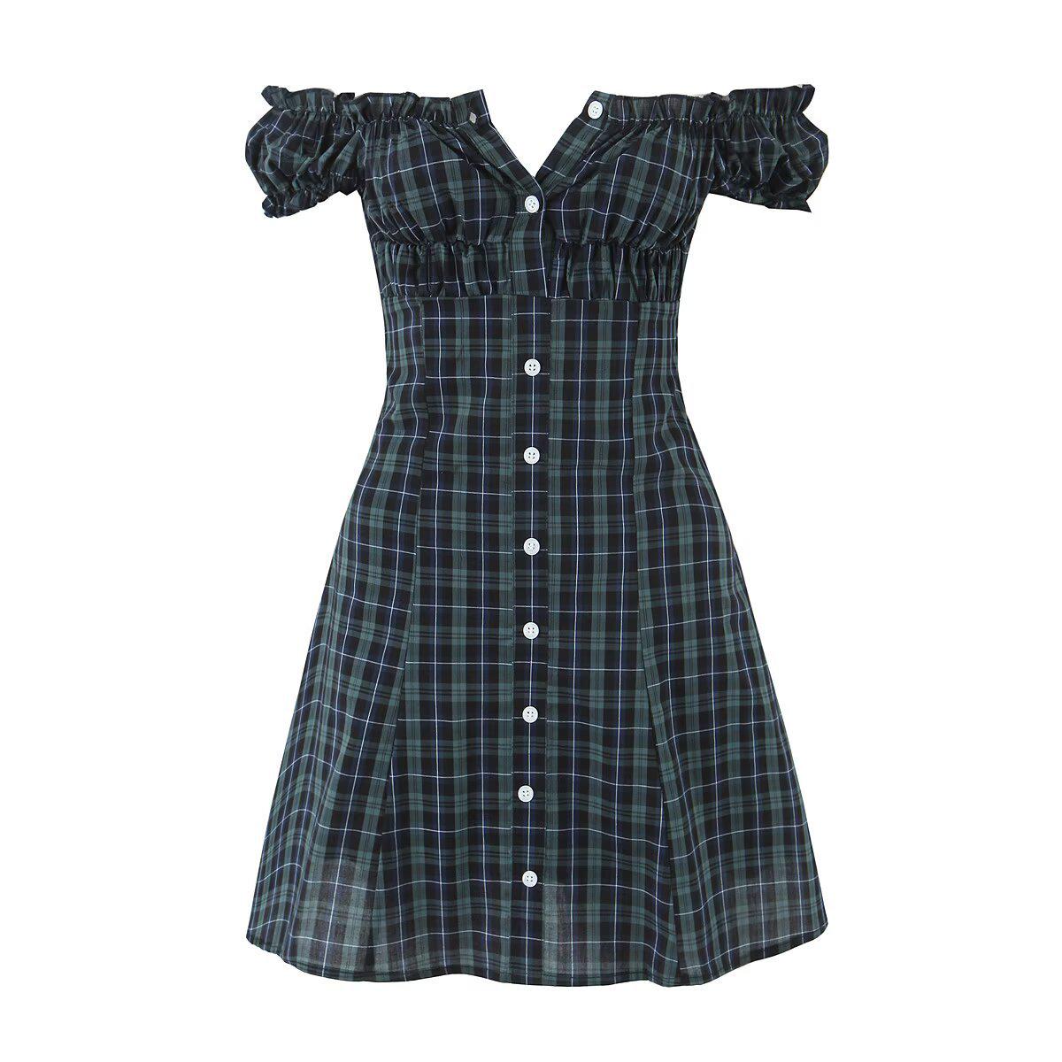 Женское клетчатое короткое платье с открытыми плечами и сборками, весна/лето 2025 Large
Женское клетчатое короткое платье с открытыми плечами и сборками, весна/лето 2025 Large