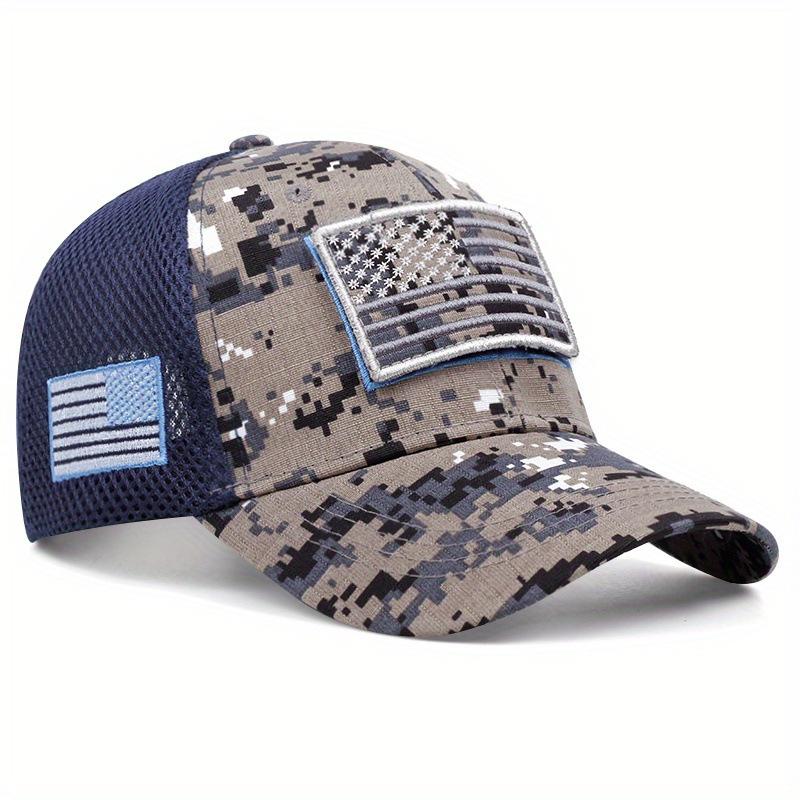 Unisex American Flag Camouflage Baseball Cap Male Spring summer Outdoor Breathable Mesh Tactics Fishing Hunting Hiking Hat 54-62CM синій
Unisex American Flag Camouflage Baseball Cap Male Spring summer Outdoor Breathable Mesh Tactics Fishing Hunting Hiking Hat 54-62CM синій