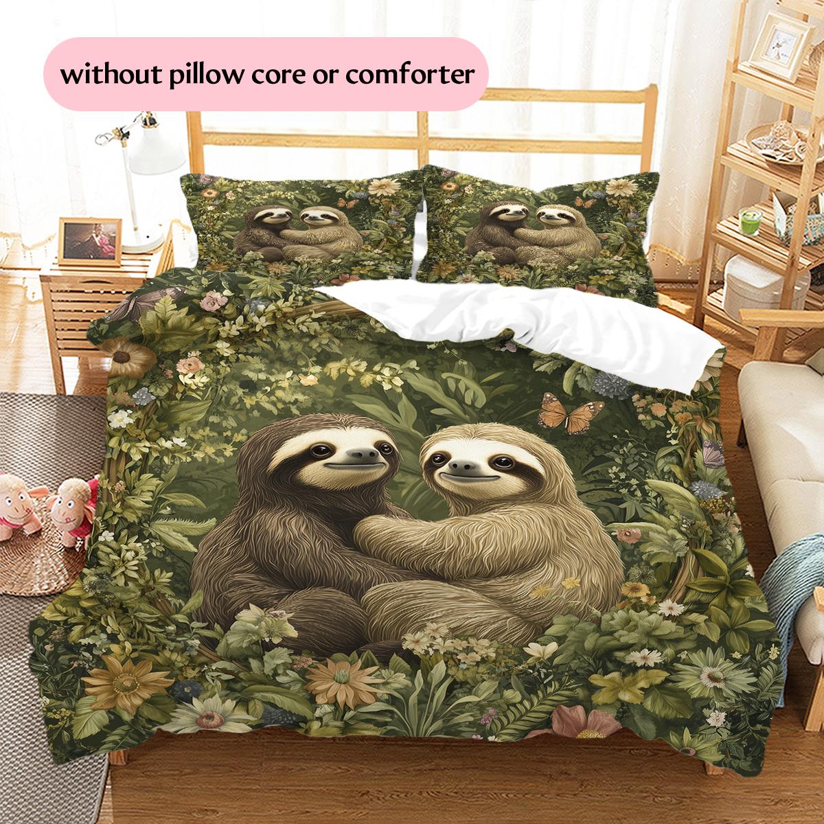 Two Sloths Pattern Bedding Home Decoration Birthday Gift (1 * duvet cover + 2 * pillowcase, without core) 135x200cm
Two Sloths Pattern Bedding Home Decoration Birthday Gift (1 * duvet cover + 2 * pillowcase, without core) 135x200cm