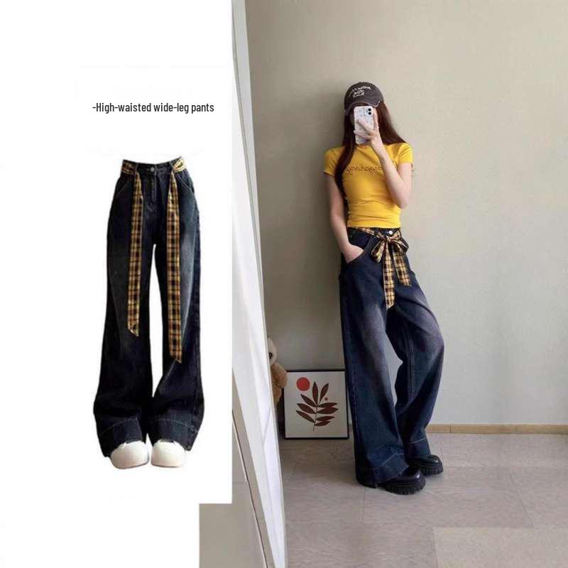 Women s Black & Grey Plaid Patchwork Wide-Leg High-Waisted Jeans - Spring/Summer Loose Straight-Fit Floor-Length Pants Extra Large чорний/сірий
Women s Black & Grey Plaid Patchwork Wide-Leg High-Waisted Jeans - Spring/Summer Loose Straight-Fit Floor-Length Pants Extra Large чорний/сірий