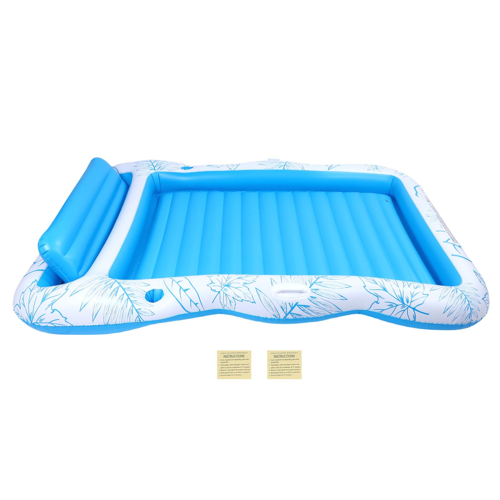 Inflatable Tanning Pool Lounger Thickened Beach Sun Tanning Float with Pillow Hold Up To 2 People
Inflatable Tanning Pool Lounger Thickened Beach Sun Tanning Float with Pillow Hold Up To 2 People