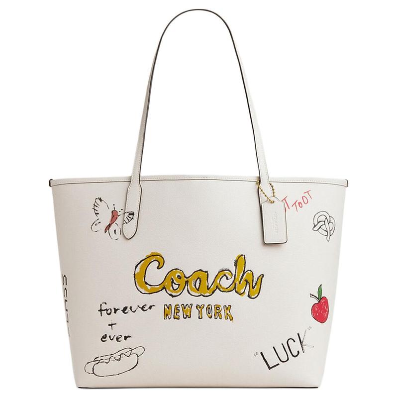 COACH City 33 Sketch Printed Brand Logo Cowhide Tote Bag Shopping Bag Shoulder Bag Large Women s Chalk White білий
COACH City 33 Sketch Printed Brand Logo Cowhide Tote Bag Shopping Bag Shoulder Bag Large Women s Chalk White білий