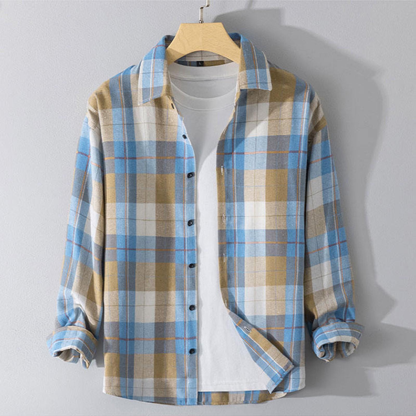 Мужская осенняя повседневная свободная клетчатая рубашка с длинным рукавом на пуговицах XXL синий
Мужская осенняя повседневная свободная клетчатая рубашка с длинным рукавом на пуговицах XXL синий