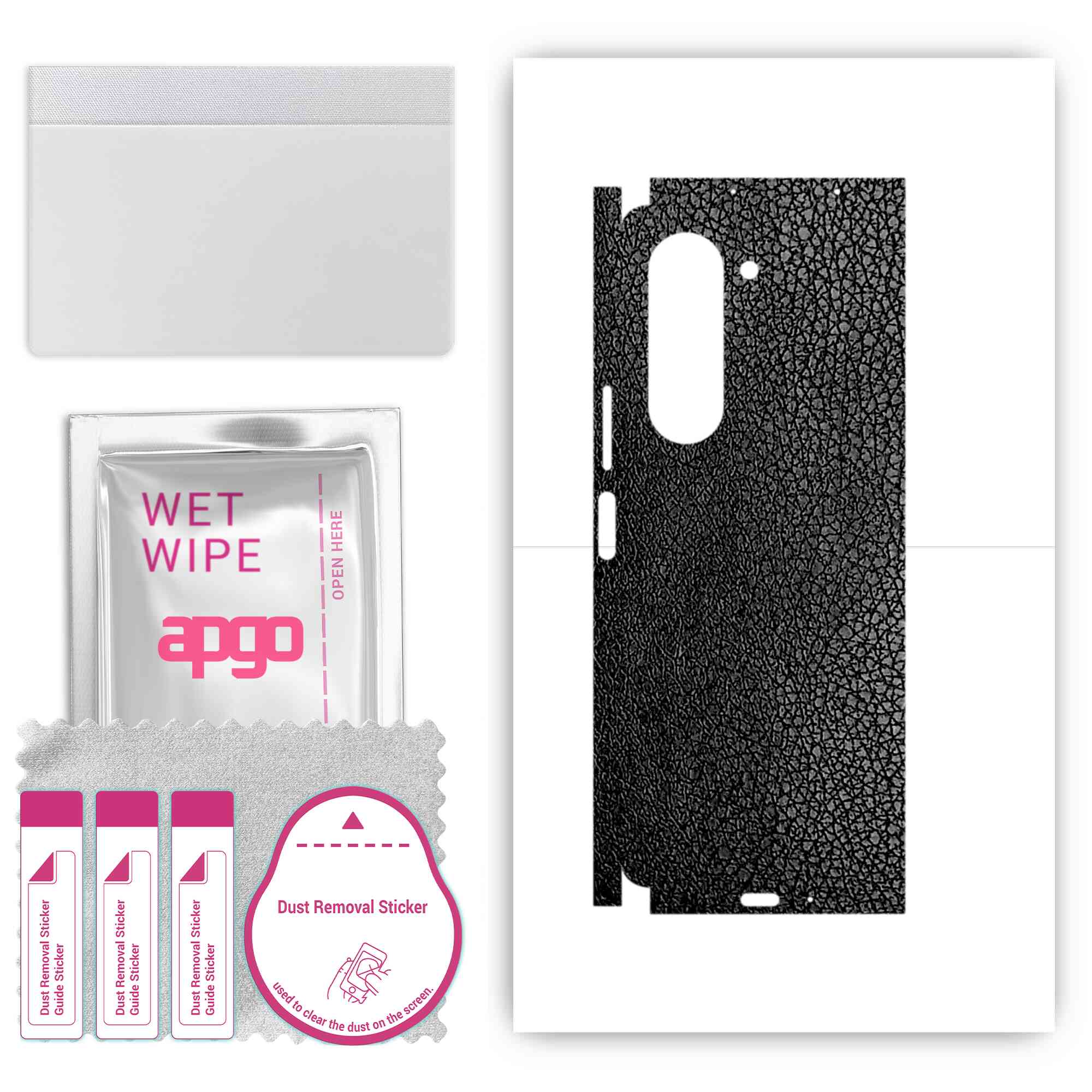 apgo Protective Skin Sticker for the back+sides compatible with Samsung W24, Full Wrap Film, Foil, Vinyl - Pattern Black Leather
apgo Protective Skin Sticker for the back+sides compatible with Samsung W24, Full Wrap Film, Foil, Vinyl - Pattern Black Leather