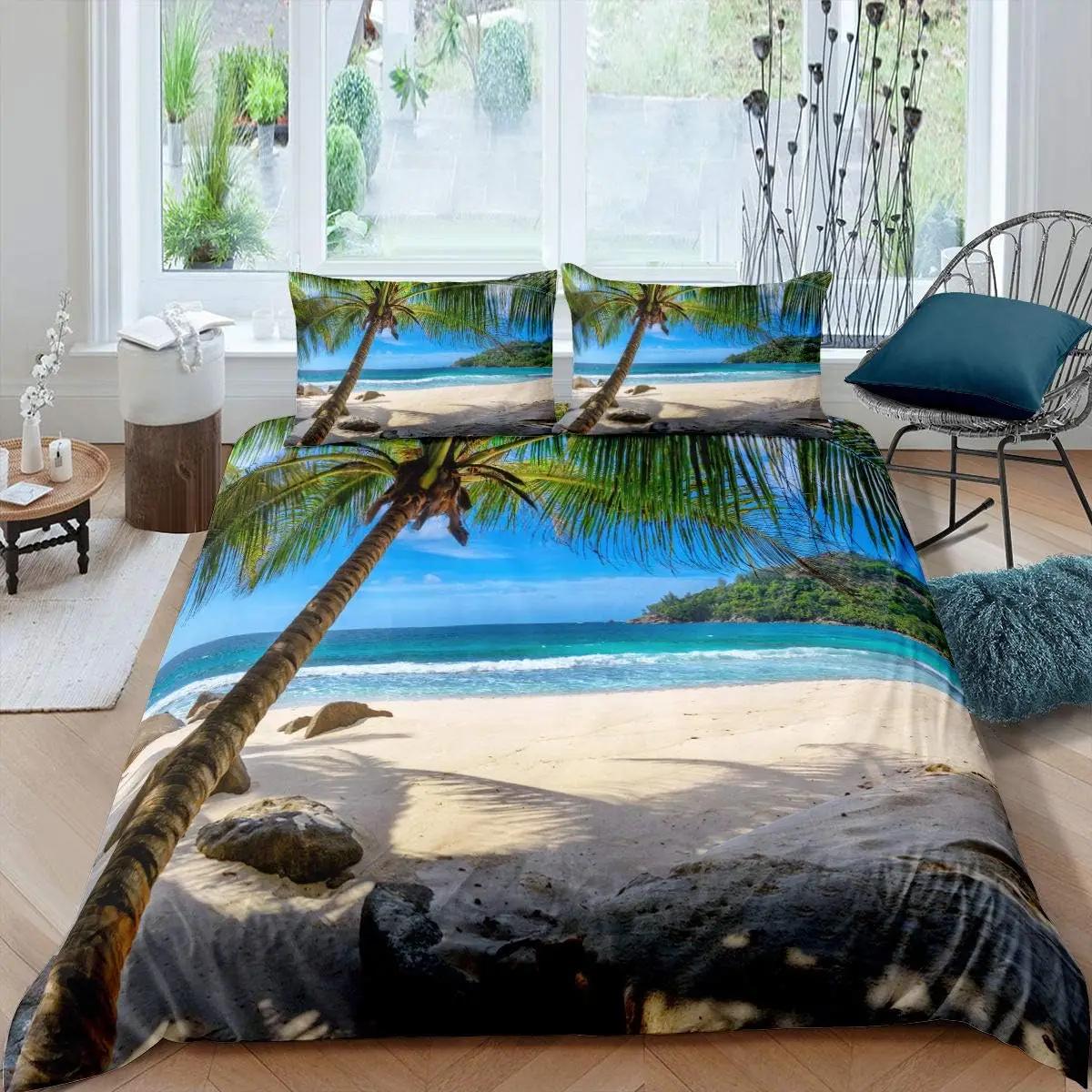 Ocean Theme Beach Duvet Cover Queen King Sunset Tropical Palm Tree Waves Comforter Cover Hawaii Natural Landscape Bedding Set EU Single(135x200cm)
Ocean Theme Beach Duvet Cover Queen King Sunset Tropical Palm Tree Waves Comforter Cover Hawaii Natural Landscape Bedding Set EU Single(135x200cm)