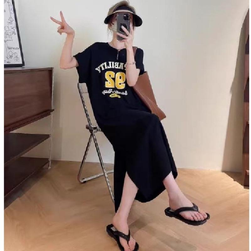 T-shirt Dress, Short-sleeved, Loose-fitting, Casual, Large Size, Covering The Stomach, Long Dress 4XL чорний
T-shirt Dress, Short-sleeved, Loose-fitting, Casual, Large Size, Covering The Stomach, Long Dress 4XL чорний
