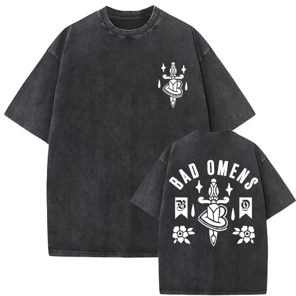 Old-fashioned Bad Omen Band T-shirt Washed and Distressed Short-sleeve Casual Men s and Women s Cool and Handsome 3XL
Old-fashioned Bad Omen Band T-shirt Washed and Distressed Short-sleeve Casual Men s and Women s Cool and Handsome 3XL