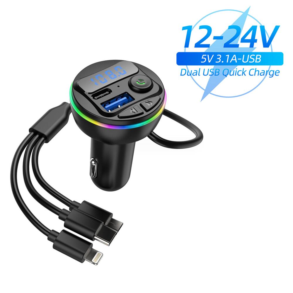 18 Вт USB PD быстрое зарядное устройство с 3 в 1 кабелем автомобильный Bluetooth 5.0 FM передатчик MP3 модулятор плеер громкой связи аудио приемник
18 Вт USB PD быстрое зарядное устройство с 3 в 1 кабелем автомобильный Bluetooth 5.0 FM передатчик MP3 модулятор плеер громкой связи аудио приемник