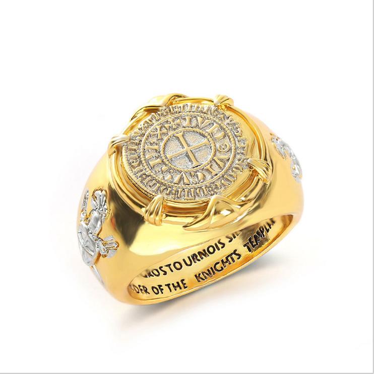 New Creative Personality Crusader accessories, Ring of Valor Coin Men s Jewelry 13 золотий
New Creative Personality Crusader accessories, Ring of Valor Coin Men s Jewelry 13 золотий