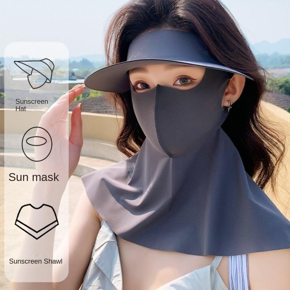 UV Protection Sunscreen Face Cover Solid Color UV Protection Veil Breathable Ice Silk Mask Summer чорний
UV Protection Sunscreen Face Cover Solid Color UV Protection Veil Breathable Ice Silk Mask Summer чорний