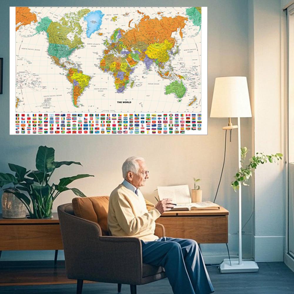 World Map-Countries with Cities,Wall Hanging,Educational Decor,for Classroom,Student Room&Home Decor,World Map Wall Decor,Classroom Decoration 32*50inch/81.28*127cm
World Map-Countries with Cities,Wall Hanging,Educational Decor,for Classroom,Student Room&Home Decor,World Map Wall Decor,Classroom Decoration 32*50inch/81.28*127cm