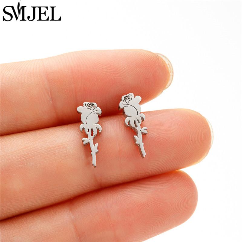 Small Stainless Steel Earings Fashion Jewelry Bohemian Rose Flower Stud Earrings Plant Maple Leaves Ear Studs Pendientes Gift Gold Color
Small Stainless Steel Earings Fashion Jewelry Bohemian Rose Flower Stud Earrings Plant Maple Leaves Ear Studs Pendientes Gift Gold Color