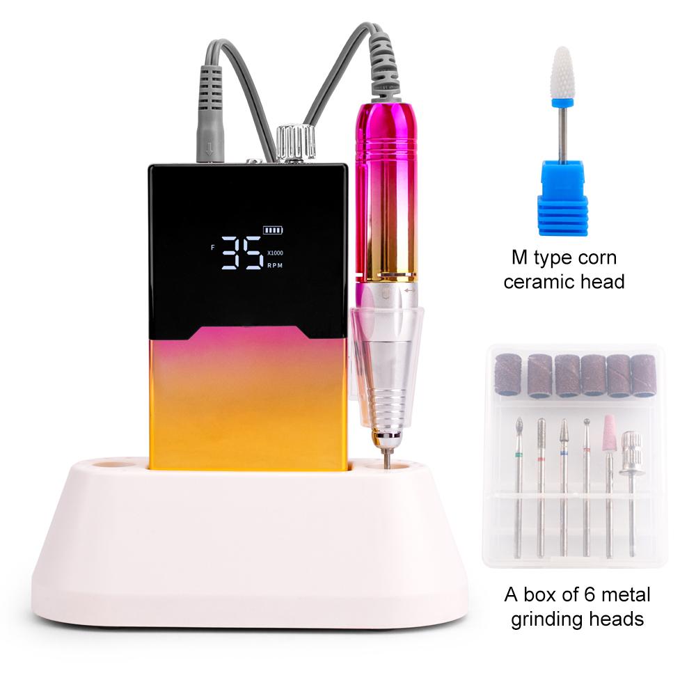 BEPAN 35000RPM Nail Drill with Desktop Base Cordless Battery Drilling Machine Gradient Handle Wireless Gradient Color US золотий
BEPAN 35000RPM Nail Drill with Desktop Base Cordless Battery Drilling Machine Gradient Handle Wireless Gradient Color US золотий